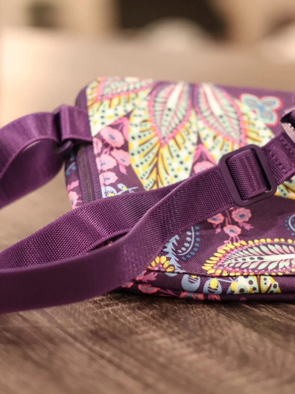 Vera Bradley Purple Paisley Performance Twill Belt Bag Crossbody Fanny Pack